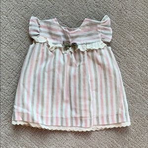 Martina Charlotte Striped Linen Dress NWT